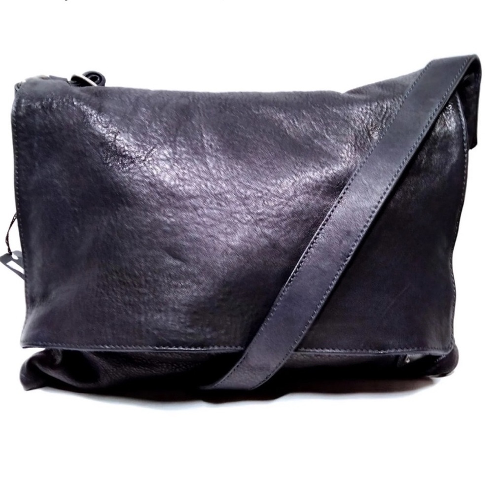 Dolce & Gabbana Black Leather Messenger Bag